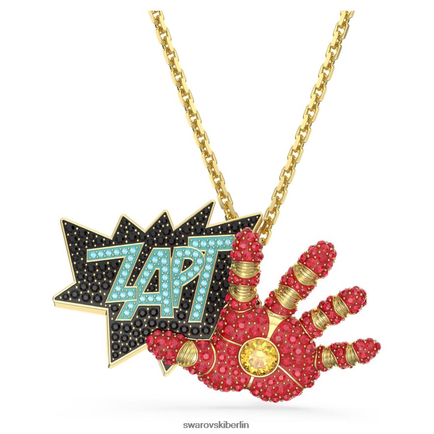Swarovski Marvel-Iron-Man-Anhänger und Brosche mehrfarbig, vergoldet Schmuck HLT448223