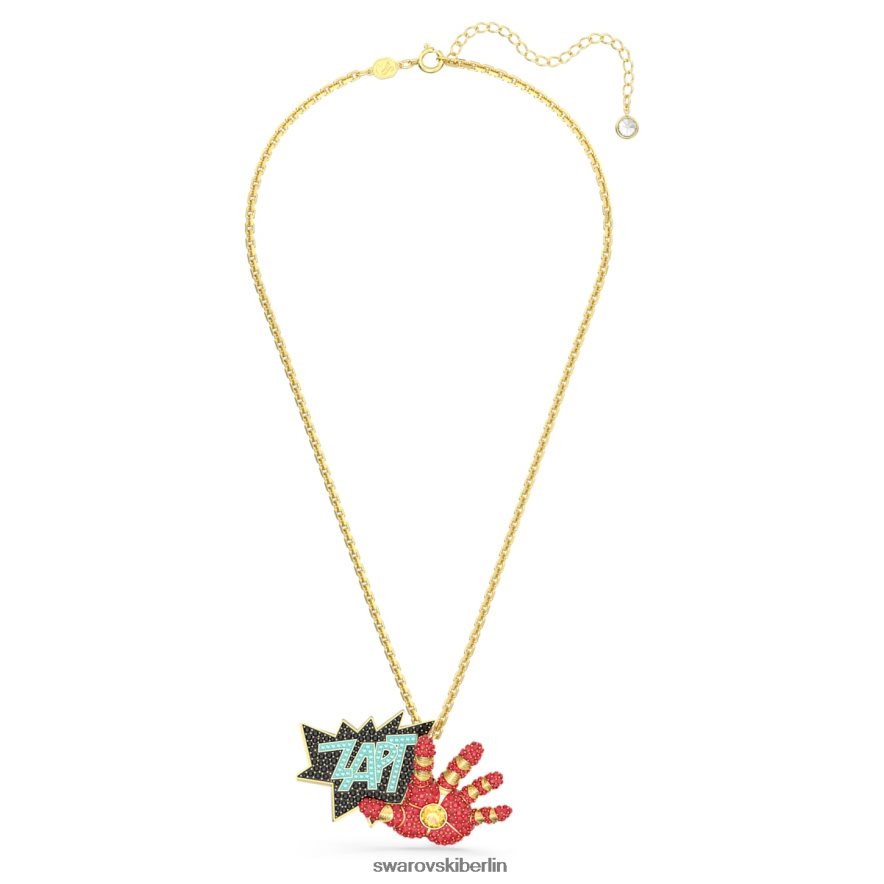 Swarovski Marvel-Iron-Man-Anhänger und Brosche mehrfarbig, vergoldet Schmuck HLT448223