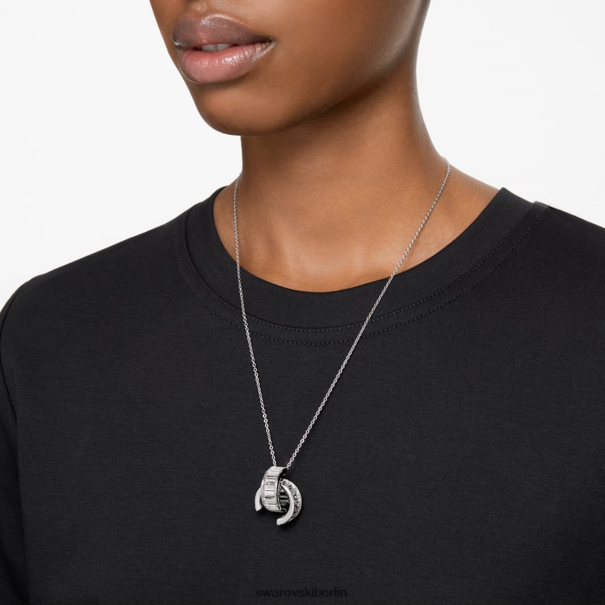 Swarovski Matrix-Anhänger Baguetteschliff, weiß, rhodiniert Schmuck HLT448231