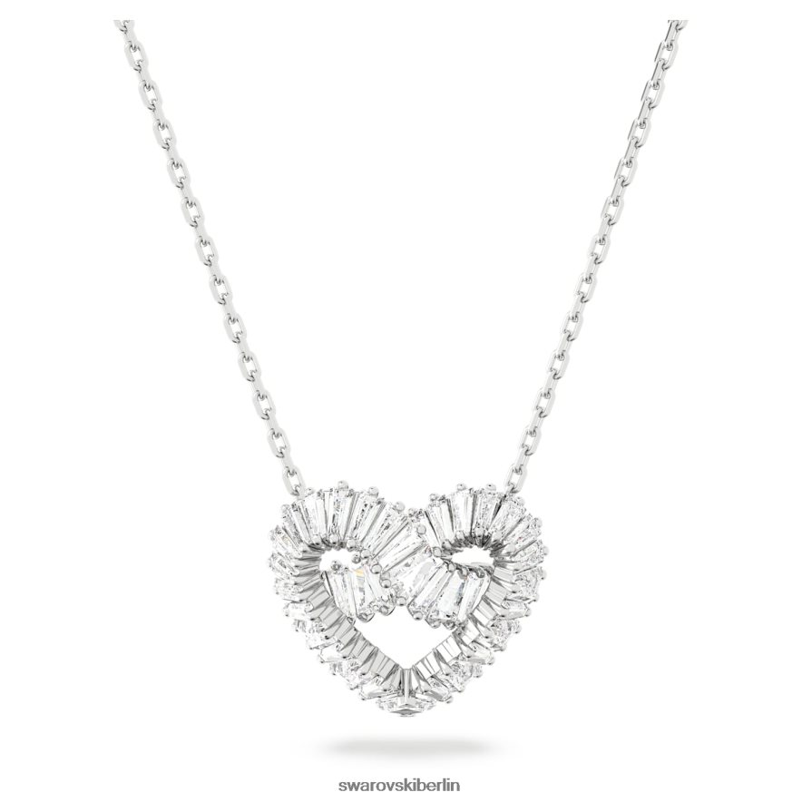 Swarovski Matrix-Anhänger Mischschliffe, Herz, weiß, rhodiniert Schmuck HLT448242