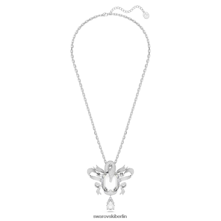 Swarovski Modischer Schwan-Anhänger Schwan, weiß, rhodiniert Schmuck HLT448213