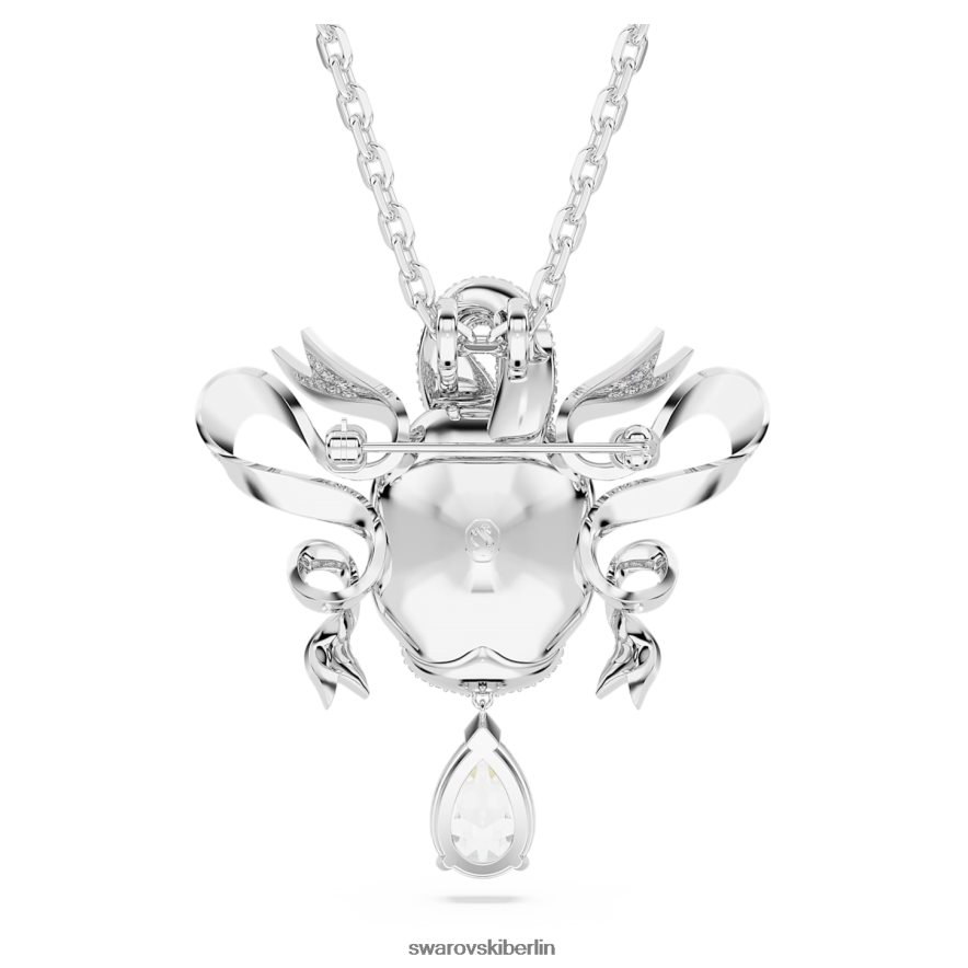 Swarovski Modischer Schwan-Anhänger Schwan, weiß, rhodiniert Schmuck HLT448213