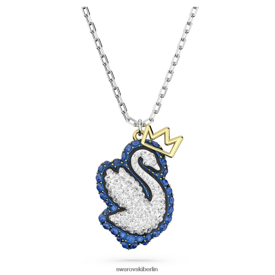 Swarovski Pop-Schwan-Anhänger Schwan, blau, rhodiniert Schmuck HLT448284