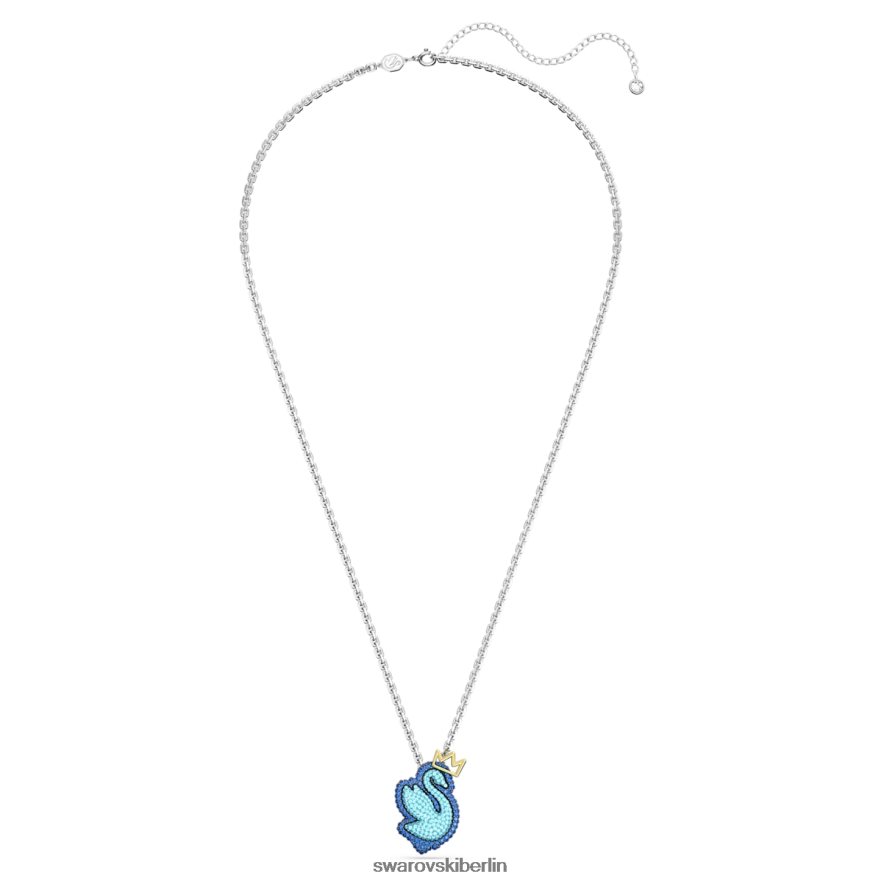 Swarovski Pop-Schwan-Anhänger Schwan, blau, rhodiniert Schmuck HLT448291