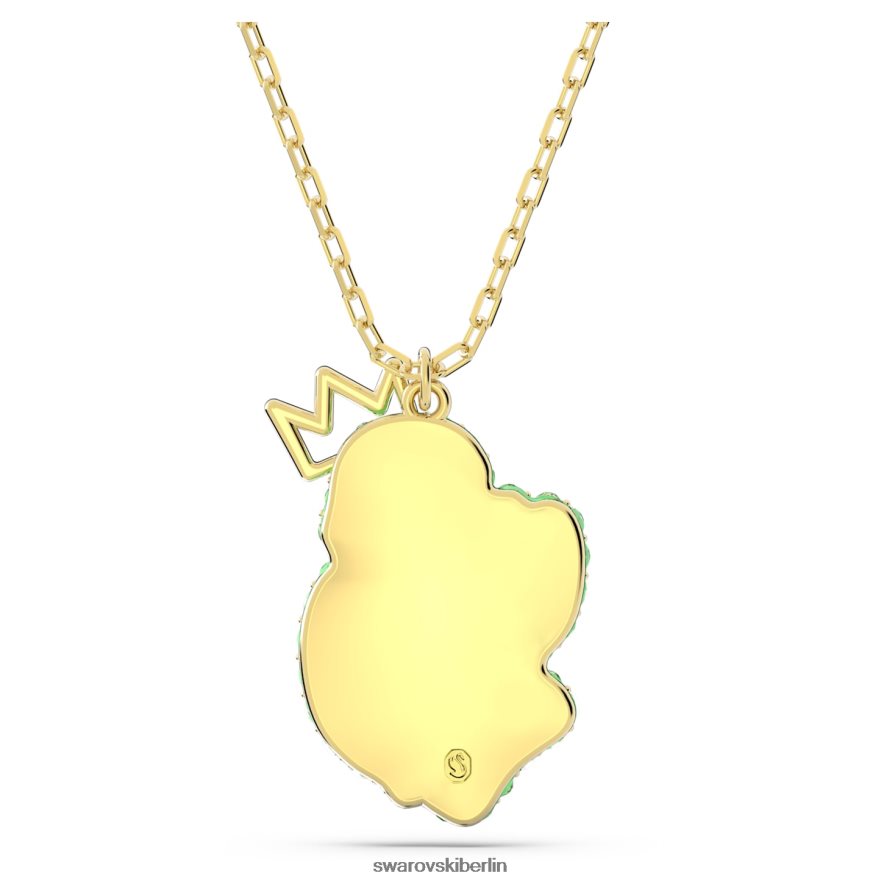 Swarovski Pop-Schwan-Anhänger Schwan, grün, vergoldet Schmuck HLT448313