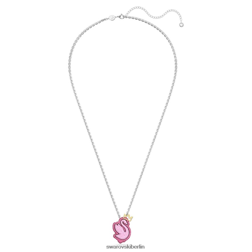 Swarovski Pop-Schwan-Anhänger Schwan, rosa, rhodiniert Schmuck HLT448318