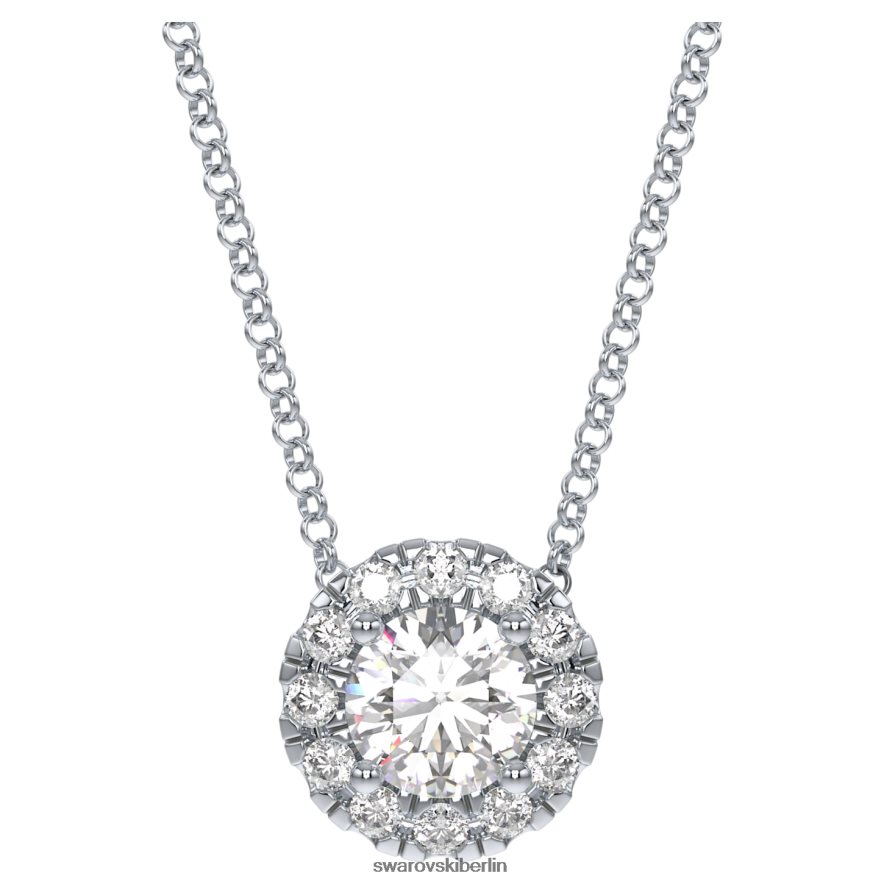 Swarovski Signatur-Anhänger 14 Karat Weißgold Schmuck HLT448302