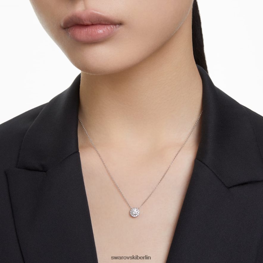 Swarovski Signatur-Anhänger 14 Karat Weißgold Schmuck HLT448302