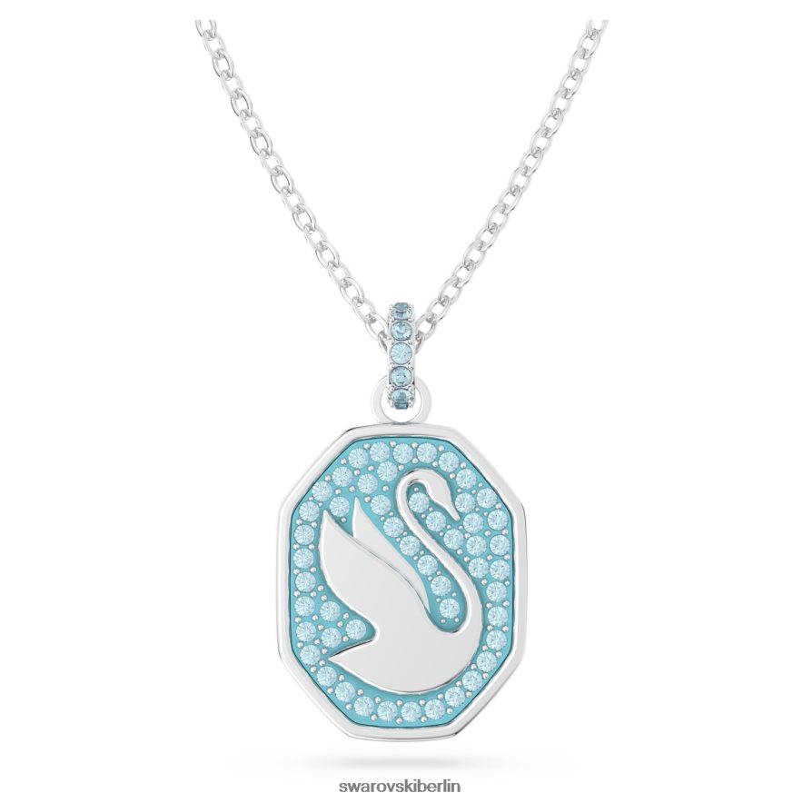 Swarovski Signum-Anhänger Schwan, blau, rhodiniert Schmuck HLT448286