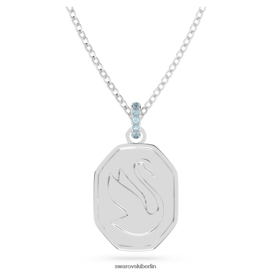 Swarovski Signum-Anhänger Schwan, blau, rhodiniert Schmuck HLT448286