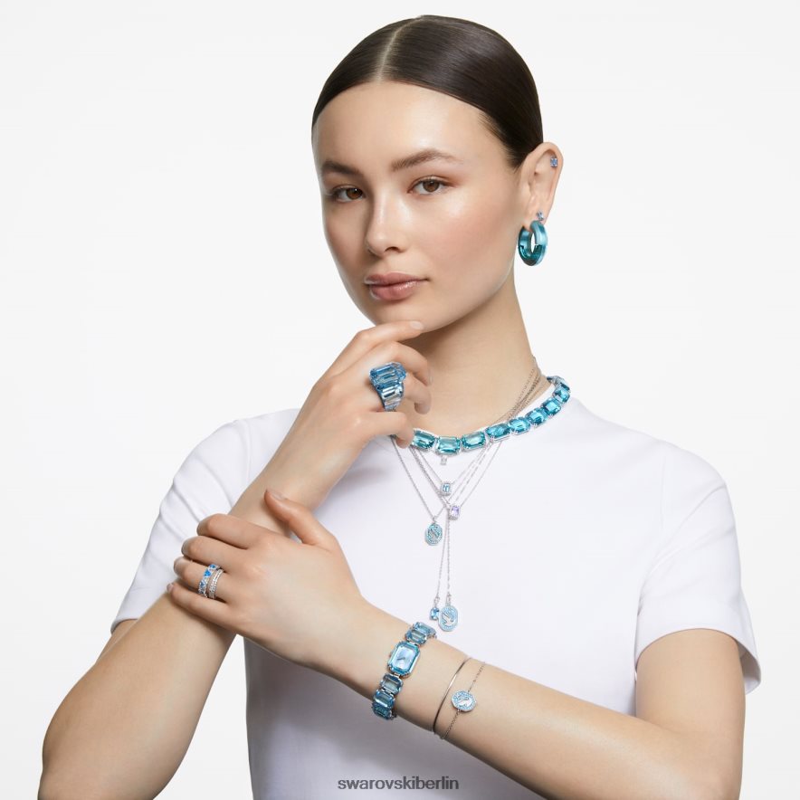 Swarovski Signum-Anhänger Schwan, blau, rhodiniert Schmuck HLT448286