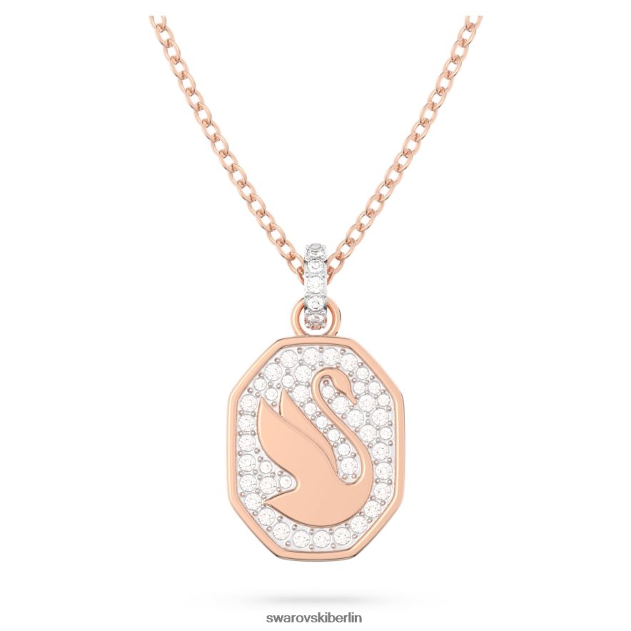 Swarovski Signum-Anhänger Schwan, weiß, rosévergoldet Schmuck HLT448265