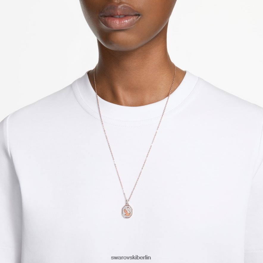 Swarovski Signum-Anhänger Schwan, weiß, rosévergoldet Schmuck HLT448265