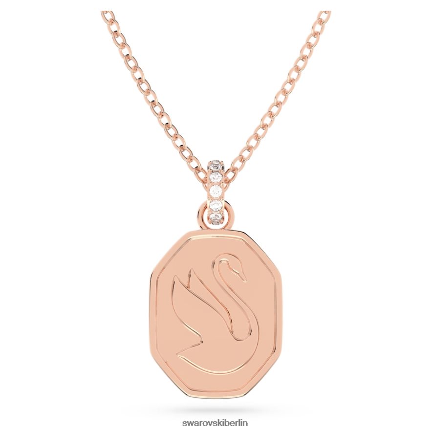 Swarovski Signum-Anhänger Schwan, weiß, rosévergoldet Schmuck HLT448265