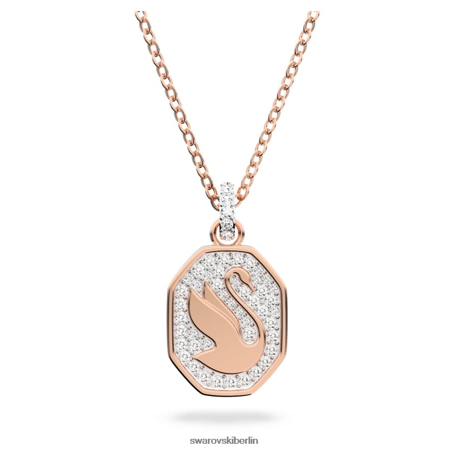 Swarovski Signum-Anhänger Schwan, weiß, rosévergoldet Schmuck HLT448301