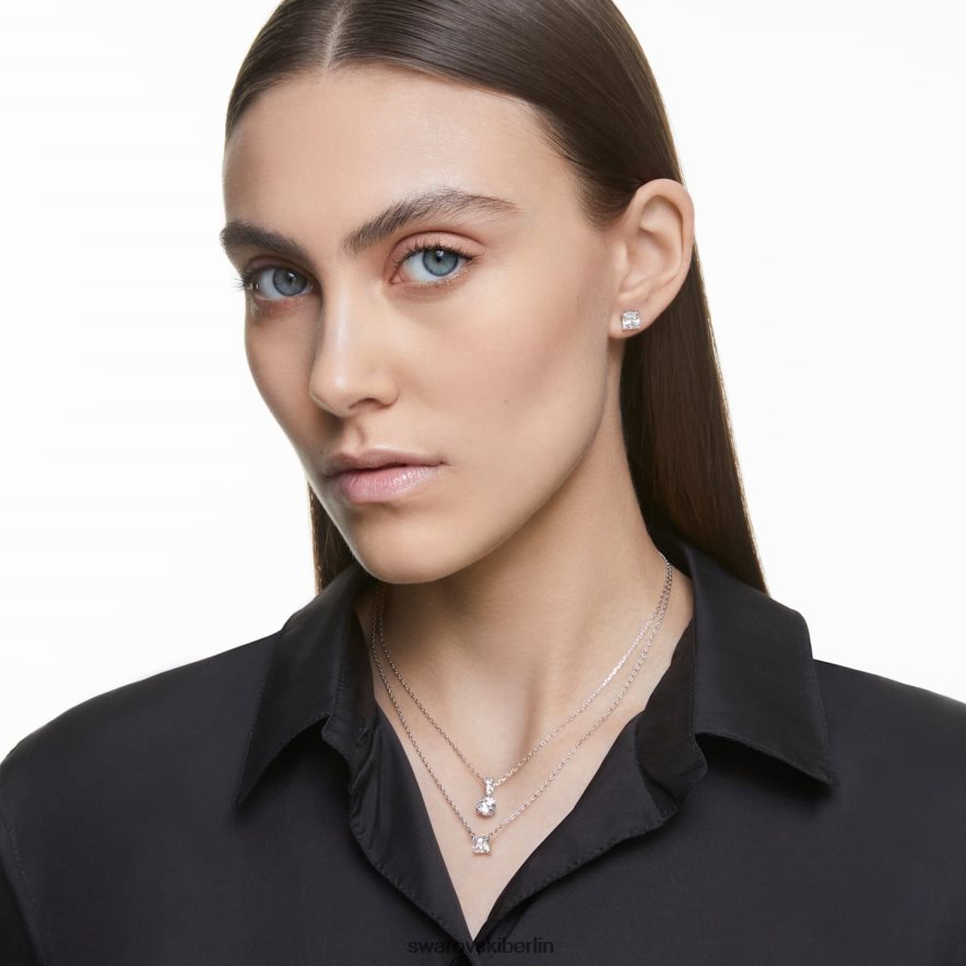 Swarovski Solitär-Anhänger Rundschliff, weiß, rhodiniert Schmuck HLT448175