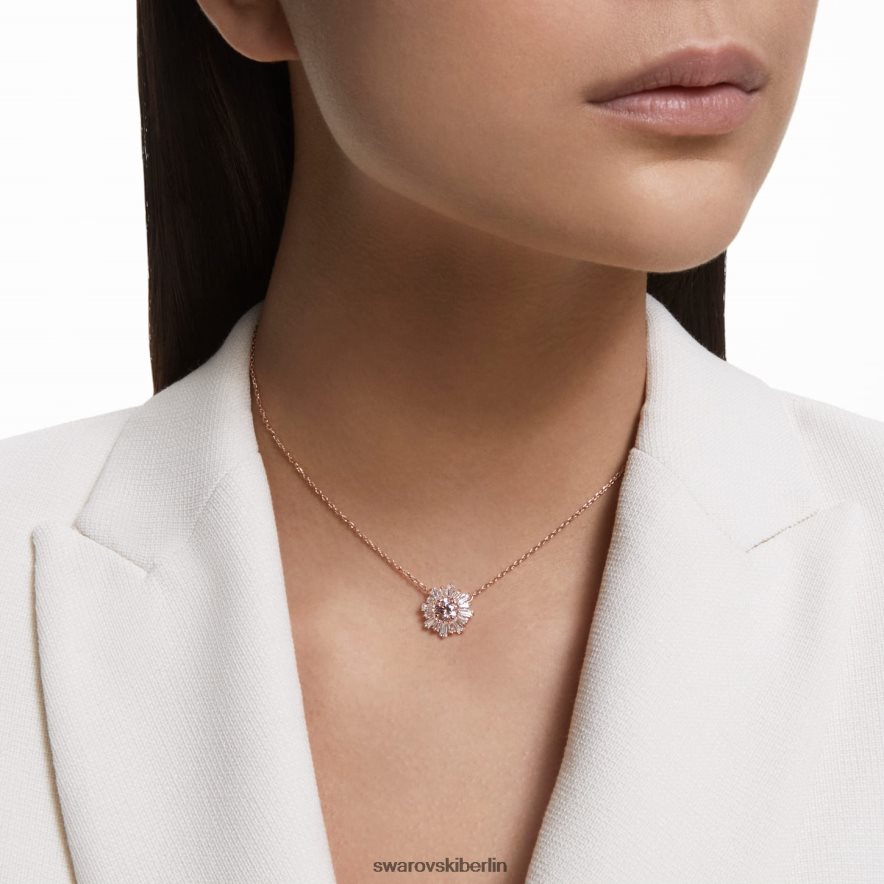Swarovski Sonnenschein-Anhänger Mischschliffe, Sonne, Rosa, rosévergoldet Schmuck HLT448236