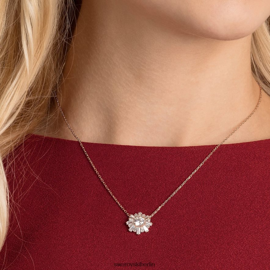 Swarovski Sonnenschein-Anhänger Mischschliffe, Sonne, Weiß, rosévergoldet Schmuck HLT448178