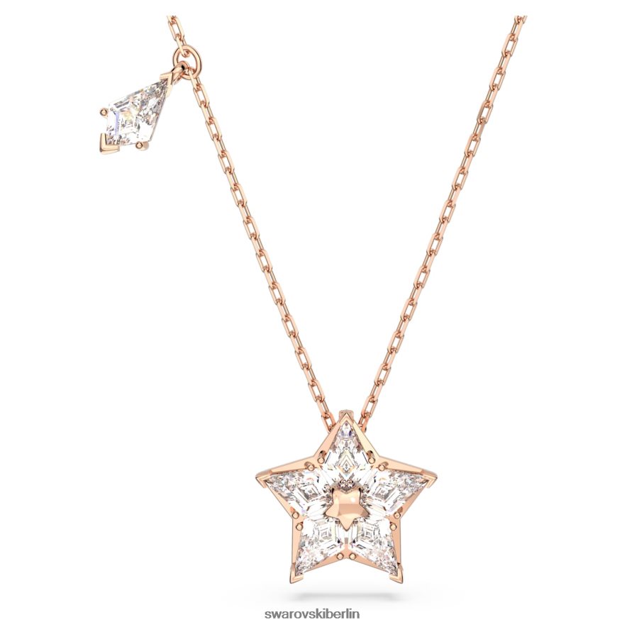 Swarovski Stella-Anhänger Drachenschliff, Stern, weiß, rosévergoldet Schmuck HLT448287