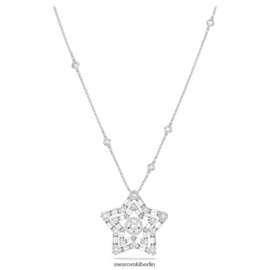 Swarovski Stella-Anhänger Mischschliffe, Stern, weiß, rhodiniert Schmuck HLT448226
