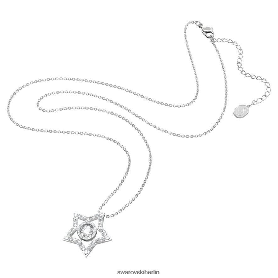 Swarovski Stella-Anhänger Mischschliffe, Stern, weiß, rhodiniert Schmuck HLT448244