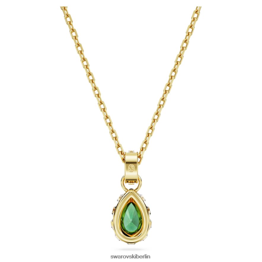 Swarovski Stilla-Anhänger Birnenschliff, grün, vergoldet Schmuck HLT448329