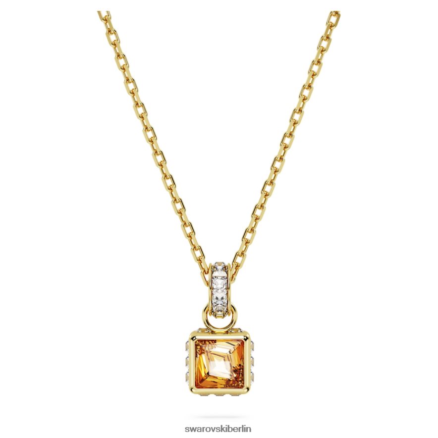 Swarovski Stilla-Anhänger quadratischer Schliff, gelb, vergoldet Schmuck HLT448260