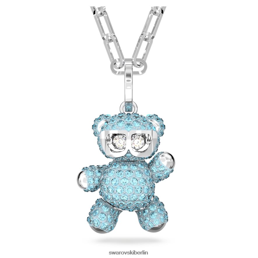 Swarovski Teddy-Anhänger Bär, blau, rhodiniert Schmuck HLT448199