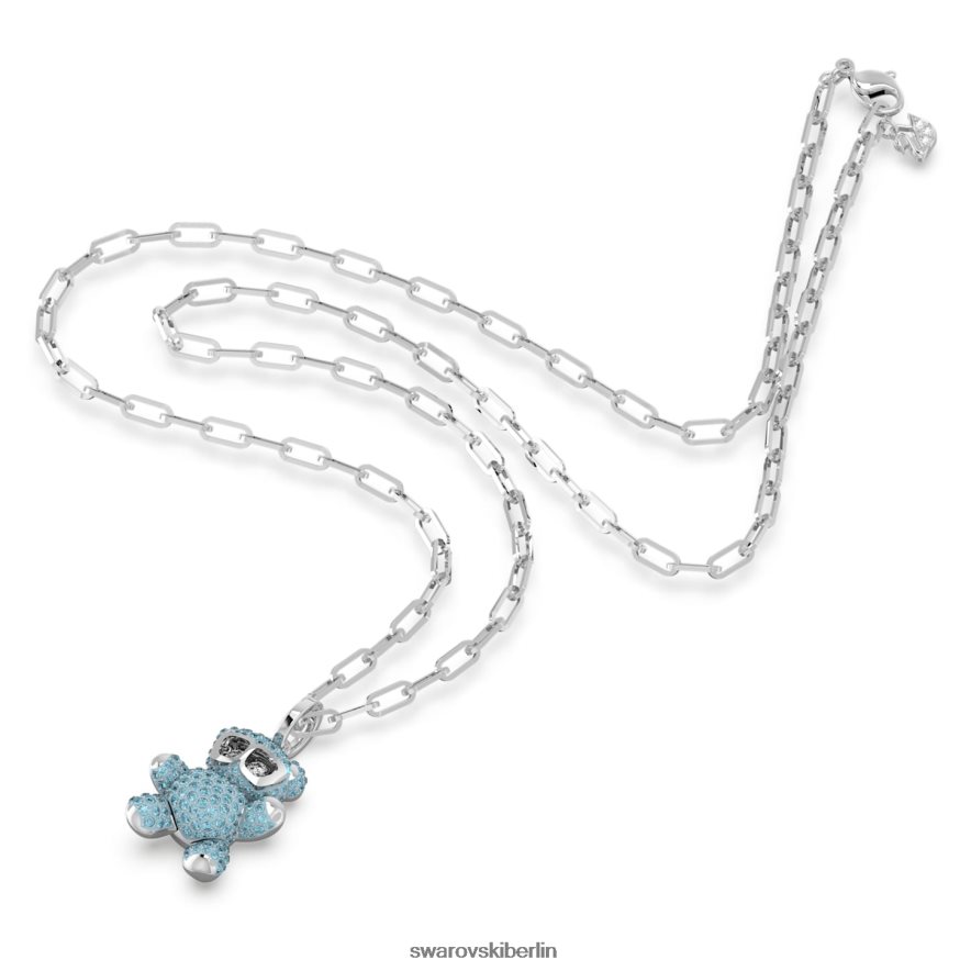 Swarovski Teddy-Anhänger Bär, blau, rhodiniert Schmuck HLT448199