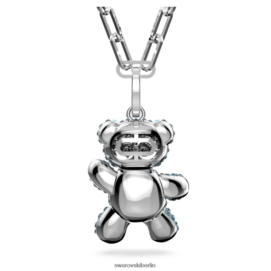 Swarovski Teddy-Anhänger Bär, blau, rhodiniert Schmuck HLT448199