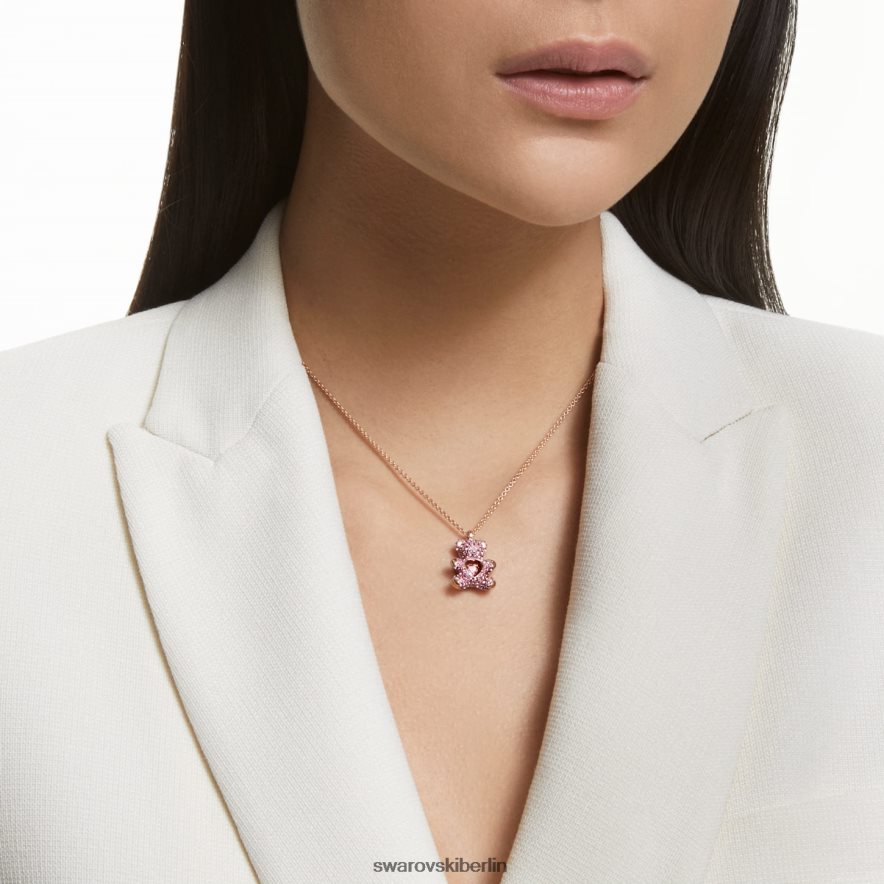 Swarovski Teddy-Anhänger Bär, rosa, rosévergoldet Schmuck HLT448176
