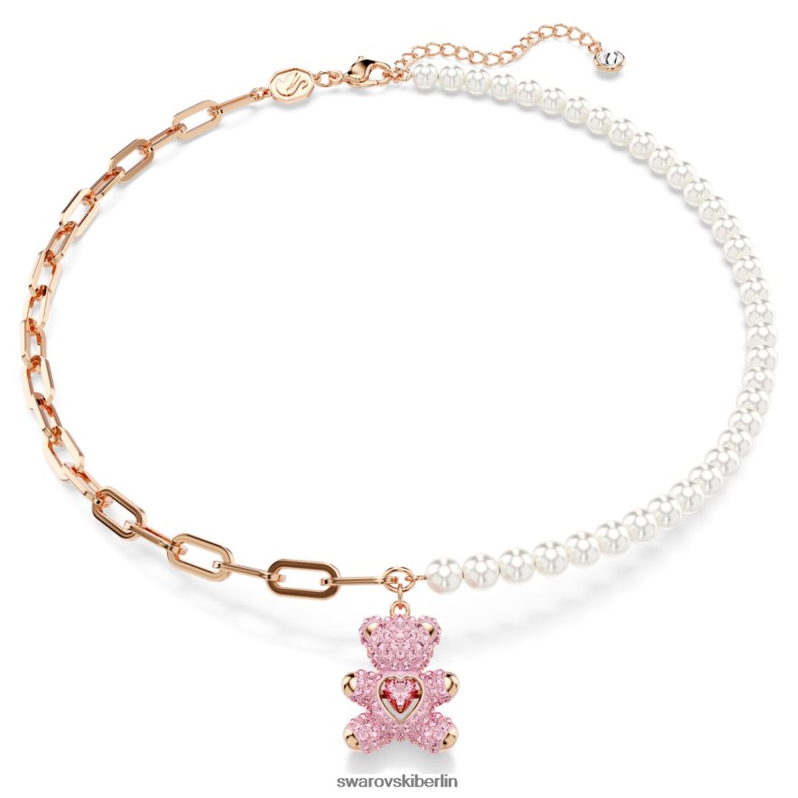 Swarovski Teddy-Anhänger Bär, rosa, rosévergoldet Schmuck HLT448273