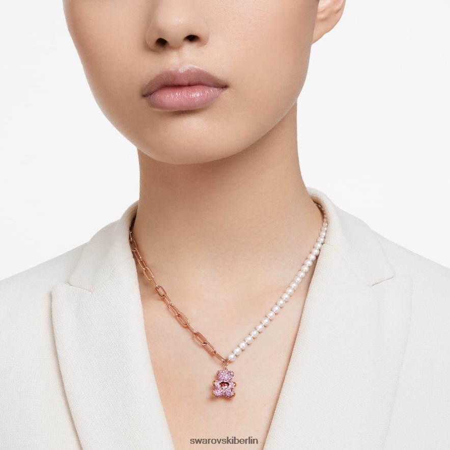 Swarovski Teddy-Anhänger Bär, rosa, rosévergoldet Schmuck HLT448273