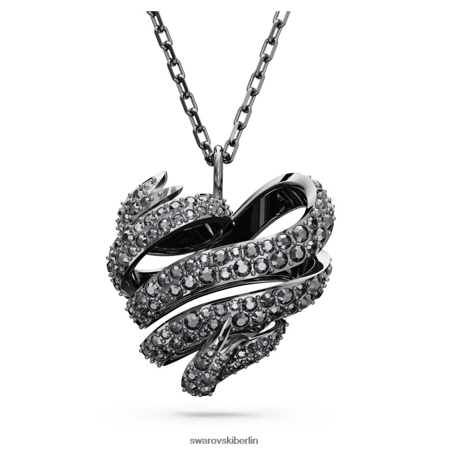 Swarovski Volta-Anhänger Herz, schwarz, rutheniumbeschichtet Schmuck HLT448210