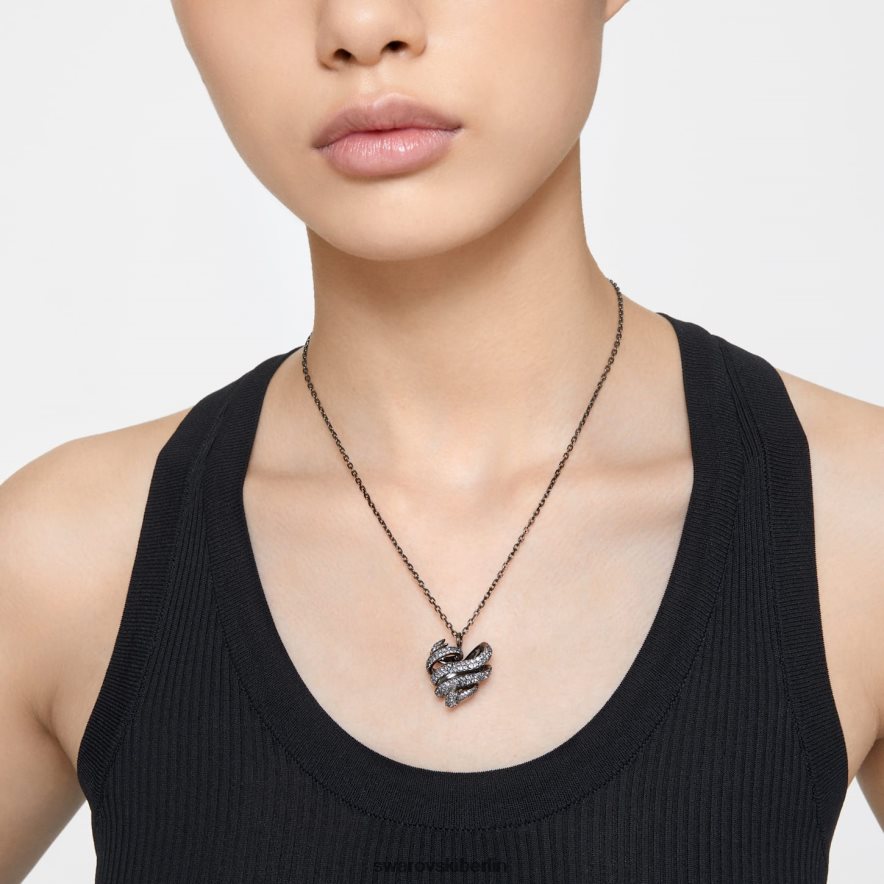 Swarovski Volta-Anhänger Herz, schwarz, rutheniumbeschichtet Schmuck HLT448210