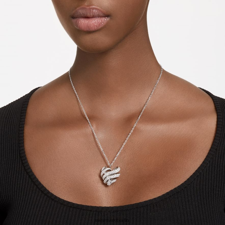 Swarovski Volta-Anhänger Herz, weiß, rhodiniert Schmuck HLT448237