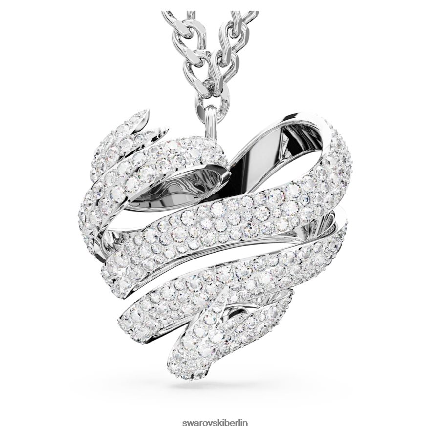 Swarovski Volta-Anhänger Herz, weiß, rhodiniert Schmuck HLT448262