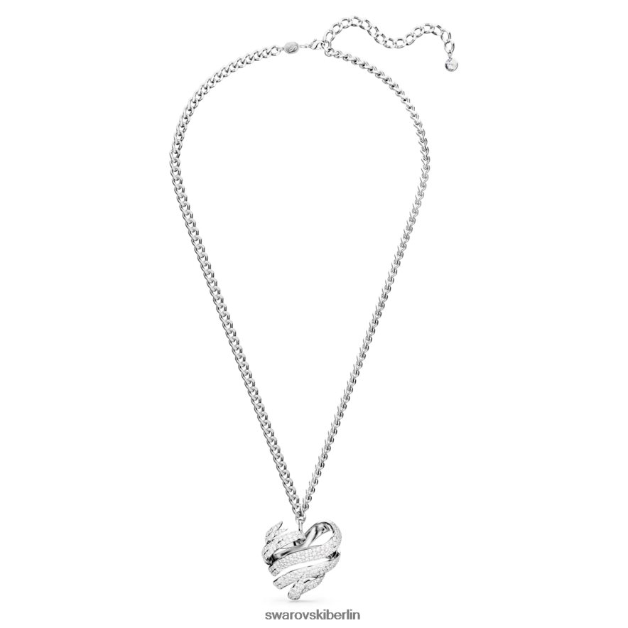 Swarovski Volta-Anhänger Herz, weiß, rhodiniert Schmuck HLT448262