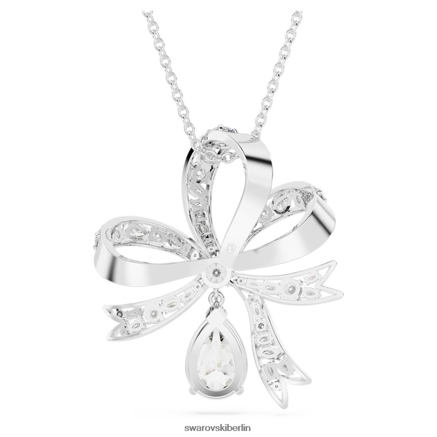 Swarovski Volta-Anhänger Schleife, weiß, rhodiniert Schmuck HLT448249