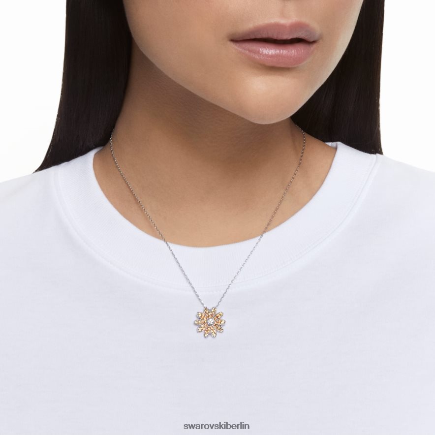 Swarovski ewiger Blumenanhänger Blume, mehrfarbig, gemischte Metalloberfläche Schmuck HLT448311