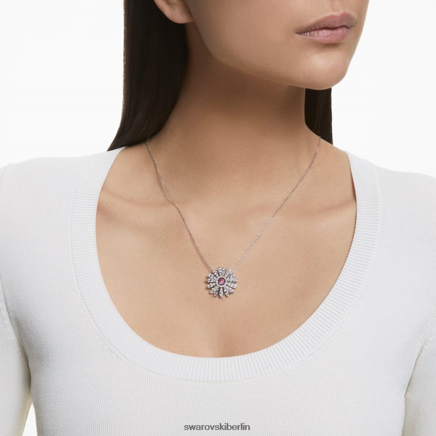 Swarovski ewiger Blumenanhänger Blume, rosa, rhodiniert Schmuck HLT448289