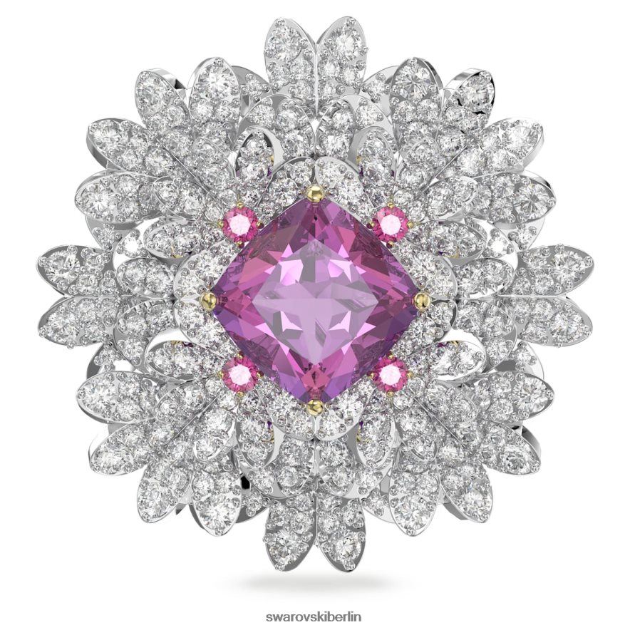 Swarovski ewiger Blumenanhänger und Brosche Blume, rosa, Metallmix-Finish Schmuck HLT448336