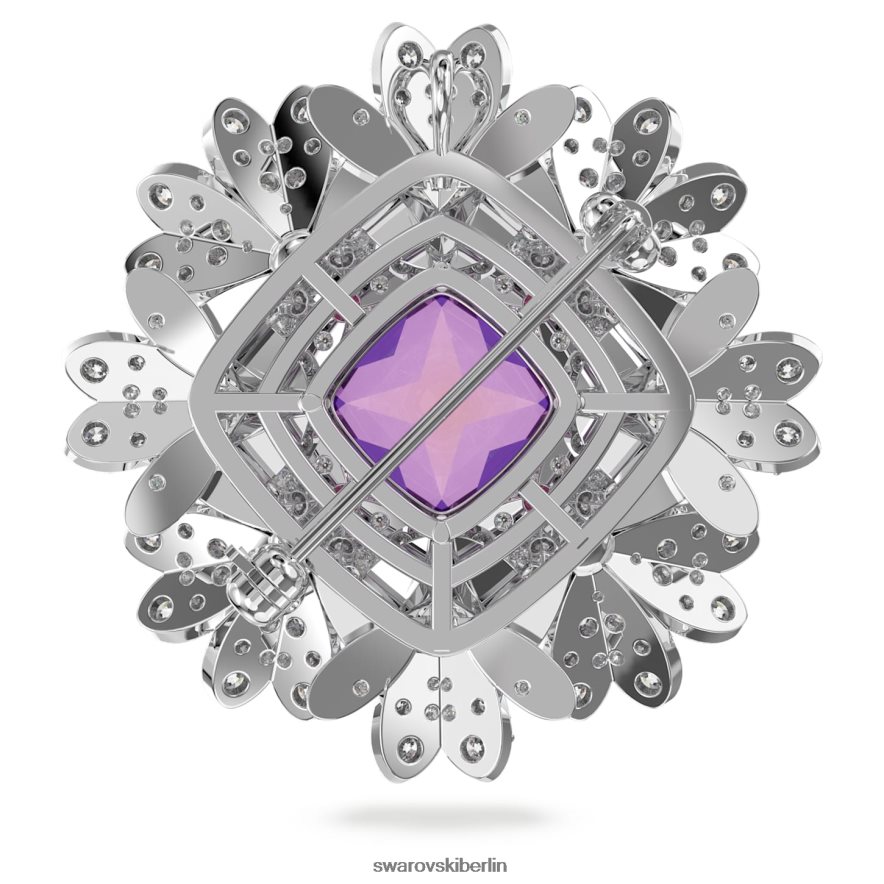 Swarovski ewiger Blumenanhänger und Brosche Blume, rosa, Metallmix-Finish Schmuck HLT448336