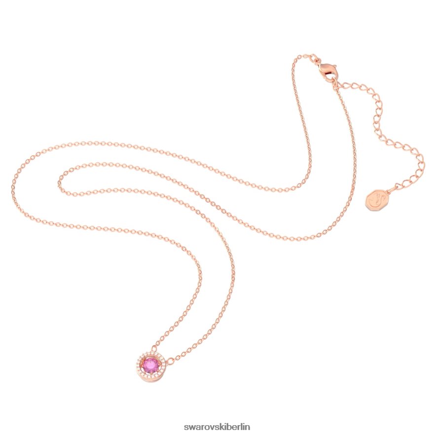 Swarovski funkelnder Tanzanhänger runder Schliff, lila, rosévergoldet Schmuck HLT448295
