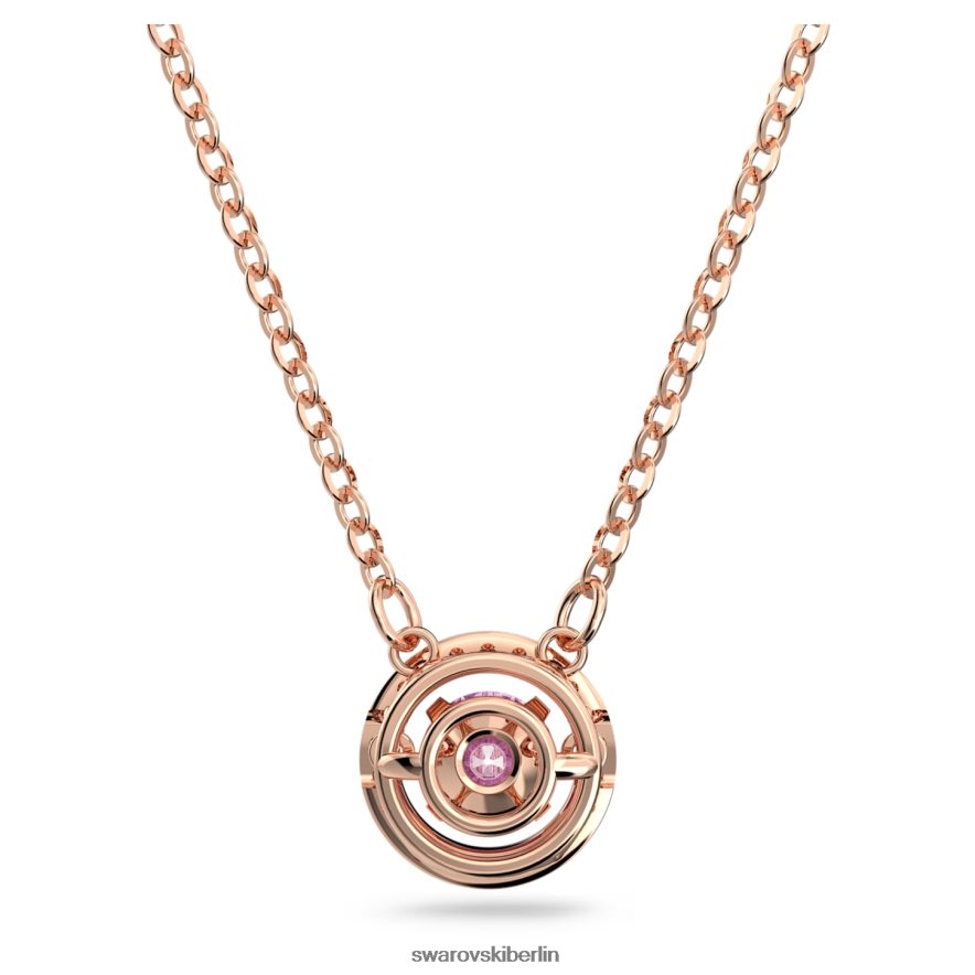 Swarovski funkelnder Tanzanhänger runder Schliff, lila, rosévergoldet Schmuck HLT448295