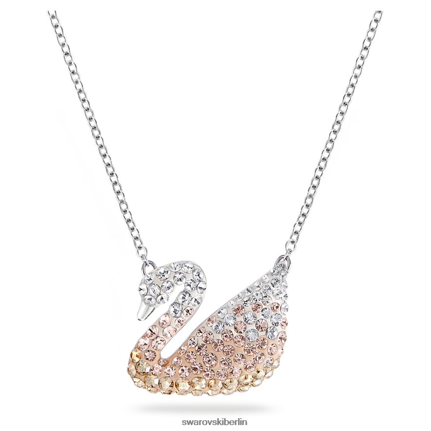 Swarovski ikonischer Schwanenanhänger Schwan, beige, rhodiniert Schmuck HLT448334