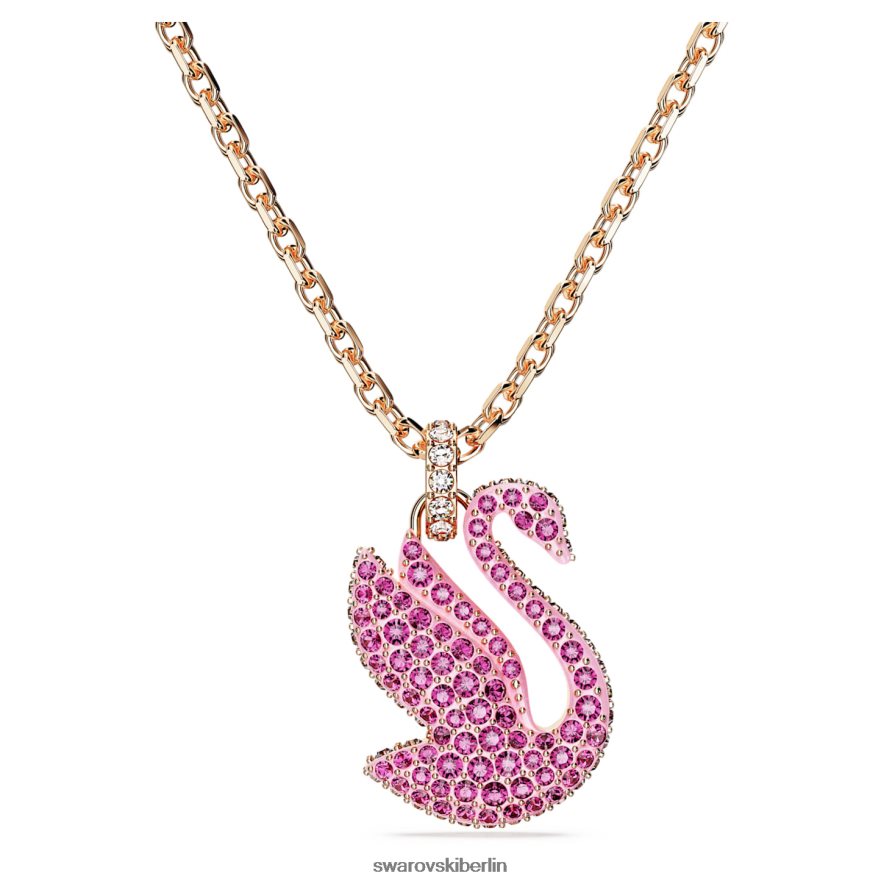 Swarovski ikonischer Schwanenanhänger Schwan, rosa, rosévergoldet Schmuck HLT448240