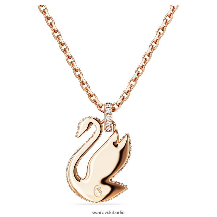 Swarovski ikonischer Schwanenanhänger Schwan, rosa, rosévergoldet Schmuck HLT448240