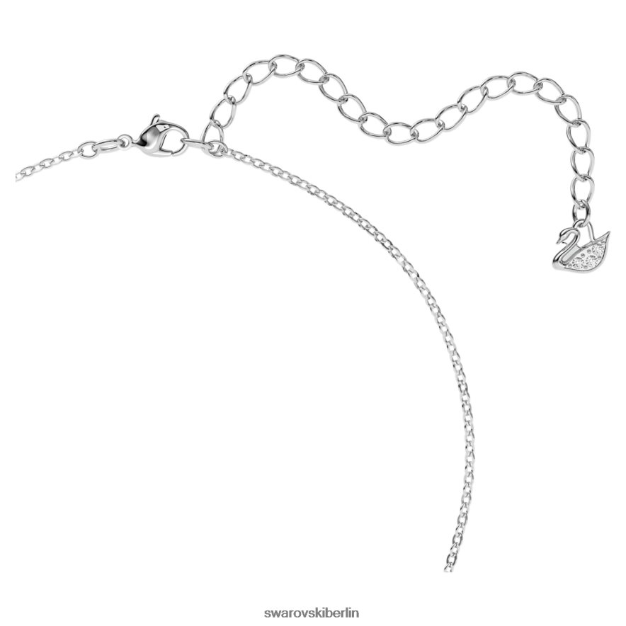 Swarovski ikonischer Schwanenanhänger Schwan, schwarz, rhodiniert Schmuck HLT448179