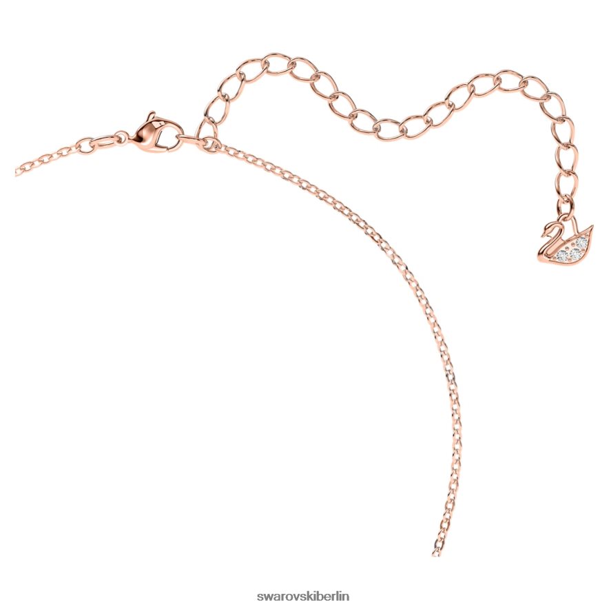 Swarovski ikonischer Schwanenanhänger Schwan, schwarz, rosévergoldet Schmuck HLT448168